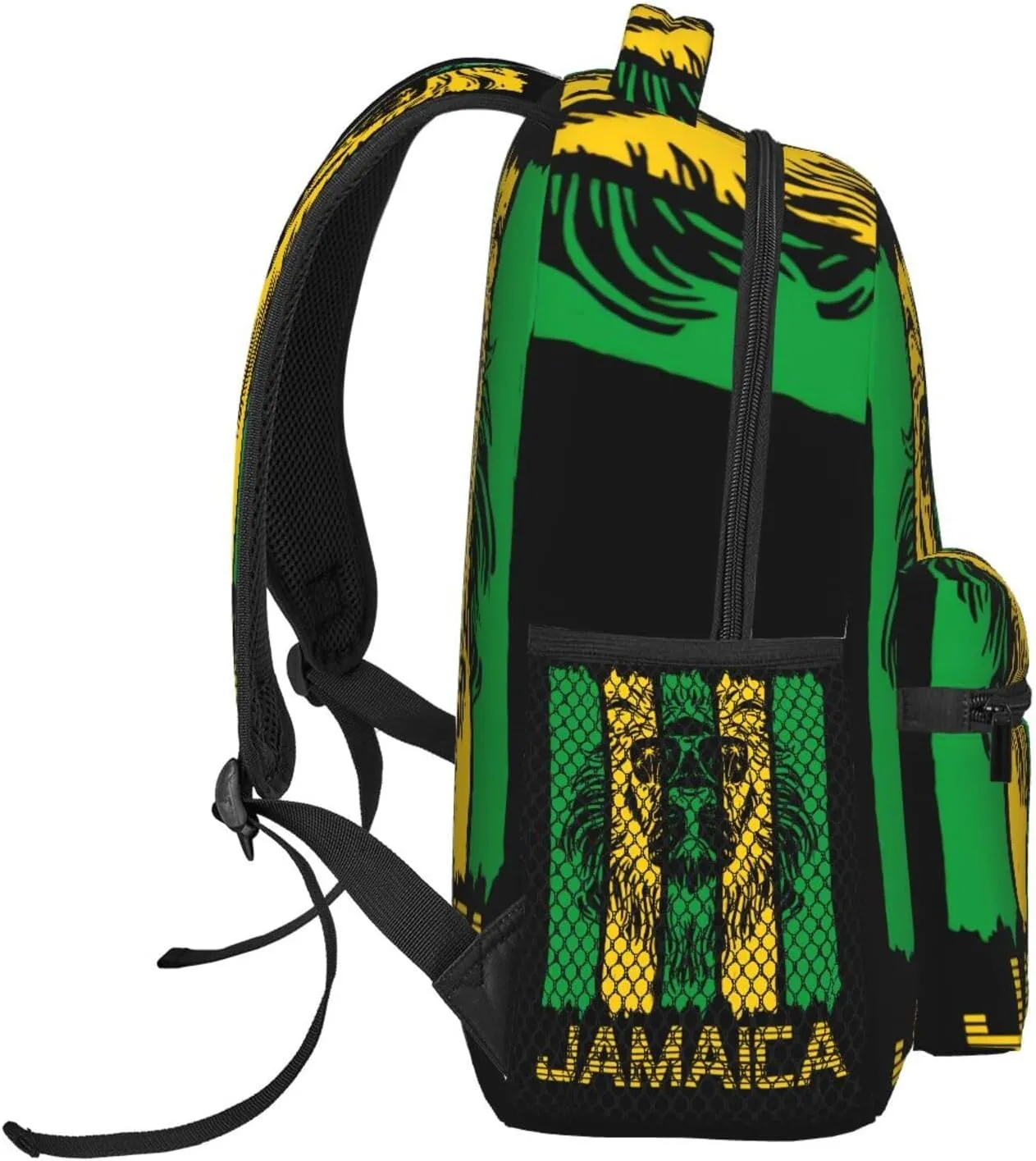 Jamaican Flag Rasta Reggae Judah Lion Backpacks 15in Laptop Backpack Multipurpose Double Shoulder Bag For Men Women Gifts