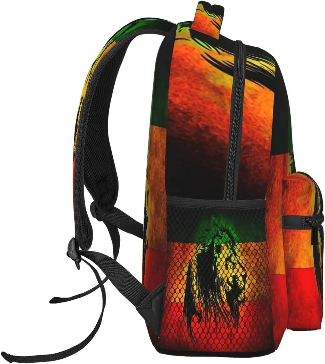 Jamaican Flag Rasta Reggae Judah Lion Backpacks 15in Laptop Backpack Multipurpose Double Shoulder Bag For Men Women Gifts