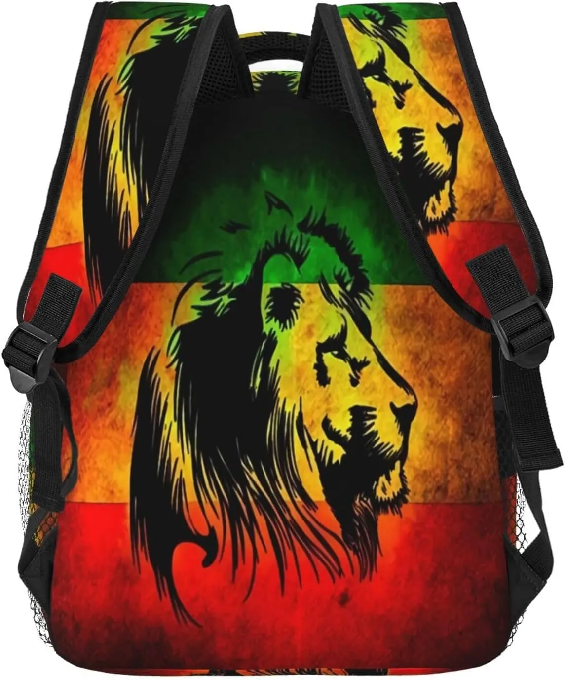 Jamaican Flag Rasta Reggae Judah Lion Backpacks 15in Laptop Backpack Multipurpose Double Shoulder Bag For Men Women Gifts