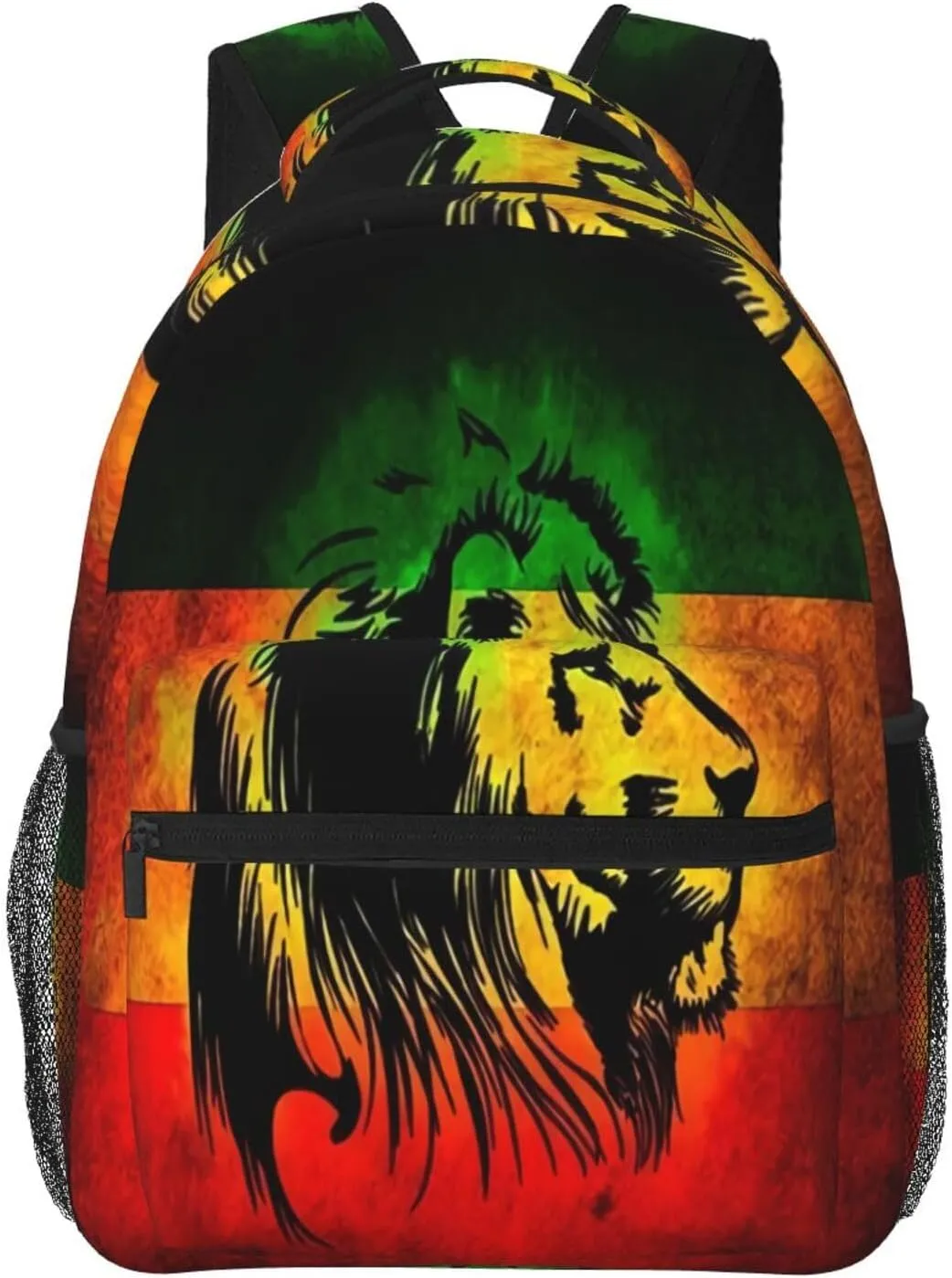 Jamaican Flag Rasta Reggae Judah Lion Backpacks 15in Laptop Backpack Multipurpose Double Shoulder Bag For Men Women Gifts