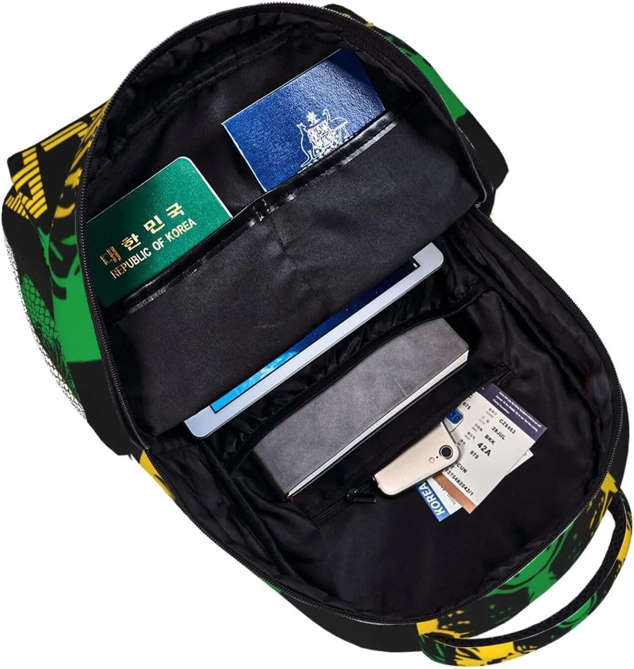 Jamaican Flag Rasta Reggae Judah Lion Backpacks 15in Laptop Backpack Multipurpose Double Shoulder Bag For Men Women Gifts
