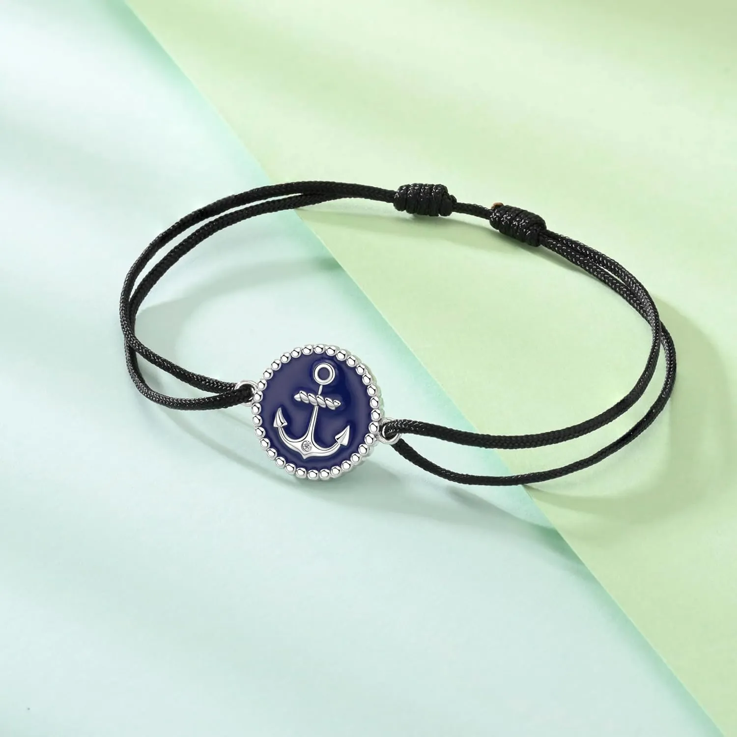 JENDEAR SHINE 925 Sterling Silver Anklet for Women, Handmade Rope Chain Waterproof and Adjustable, Ladies Summer Beach Anklet Jewelry