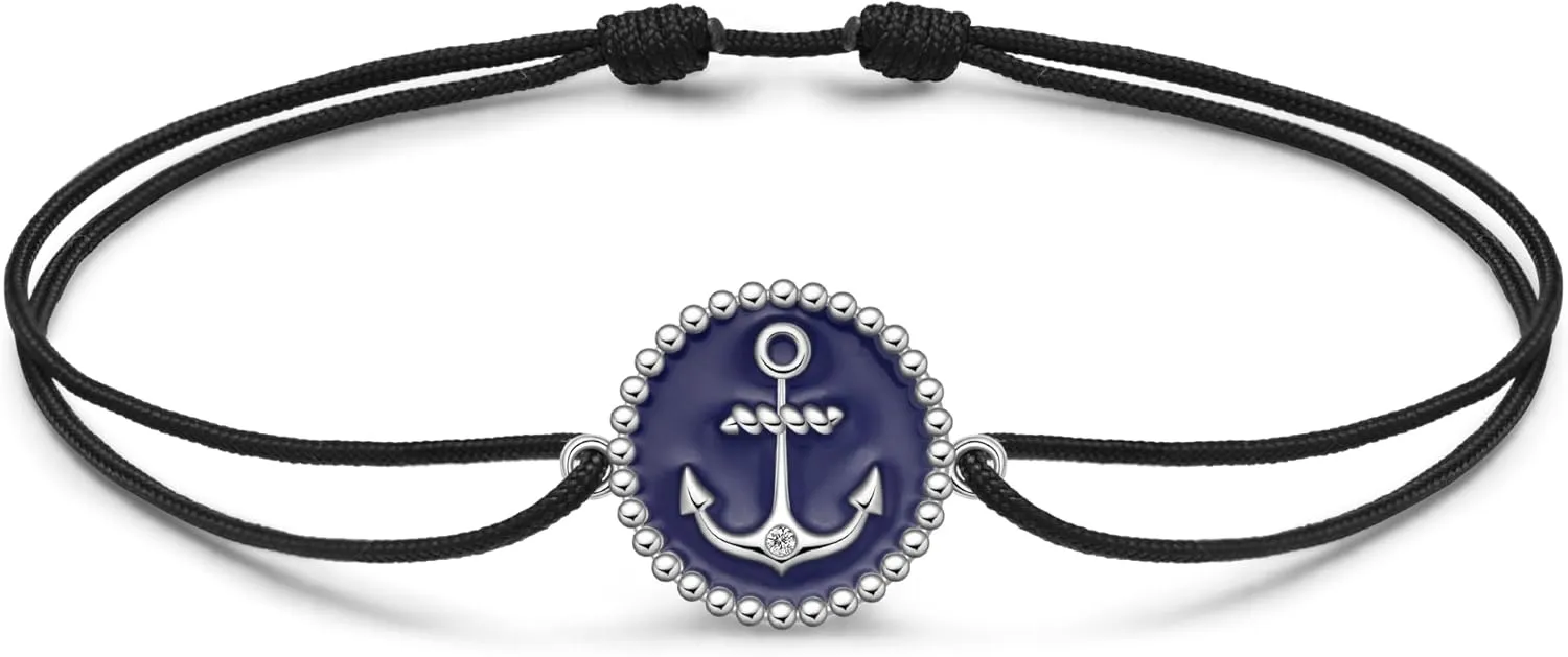 JENDEAR SHINE 925 Sterling Silver Anklet for Women, Handmade Rope Chain Waterproof and Adjustable, Ladies Summer Beach Anklet Jewelry