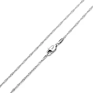 Jewelry 2mm Titanium Steel Silver Singapore Chain Necklaces for Women 16 to 30 in