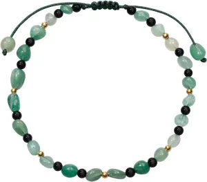Jewever Natural Gemstones Healing Crystals Anklet Stones Ankle Bracelets for Women Reiki Worry Stone Yoga Meditation Balance Summer Beach Foot Jewelry (8.5"-10")