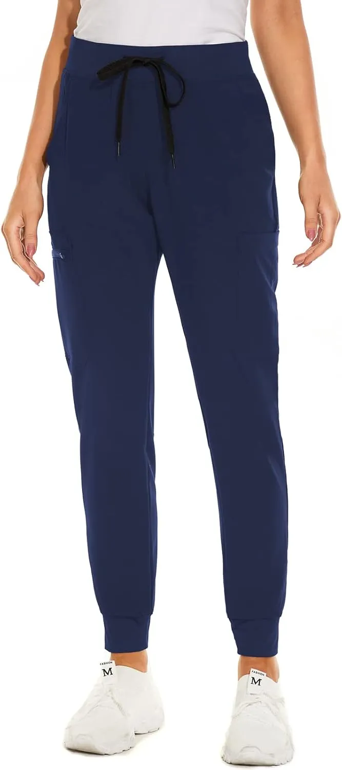 Jogger Scrub Pants for Women, Slim Fit & Anti-Wrinkle Jogger Scrubs