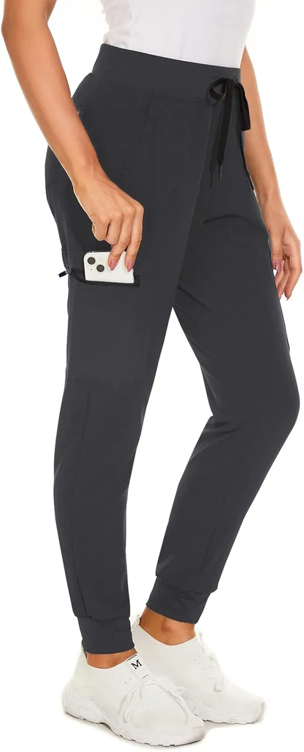 Jogger Scrub Pants for Women, Slim Fit & Anti-Wrinkle Jogger Scrubs