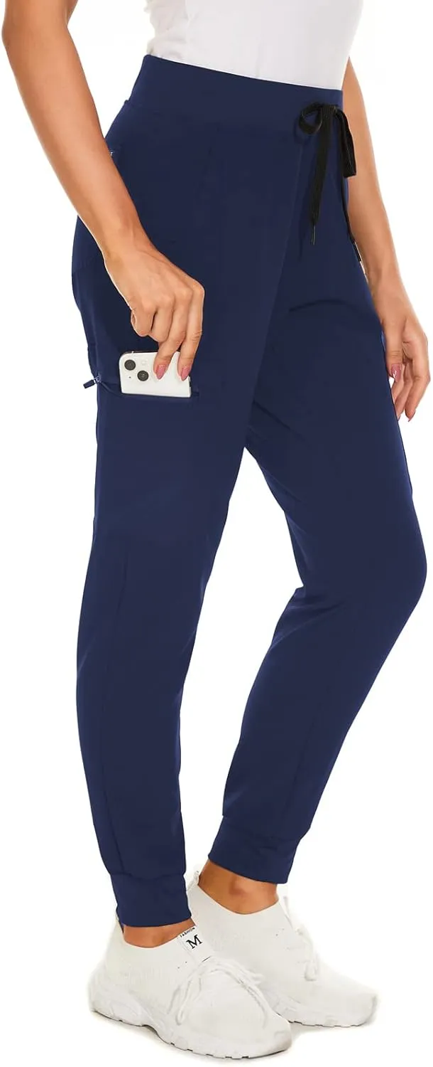 Jogger Scrub Pants for Women, Slim Fit & Anti-Wrinkle Jogger Scrubs