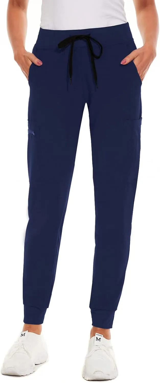 Jogger Scrub Pants for Women, Slim Fit & Anti-Wrinkle Jogger Scrubs