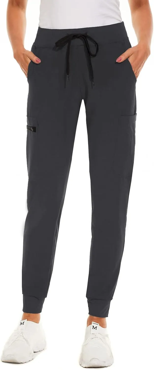 Jogger Scrub Pants for Women, Slim Fit & Anti-Wrinkle Jogger Scrubs