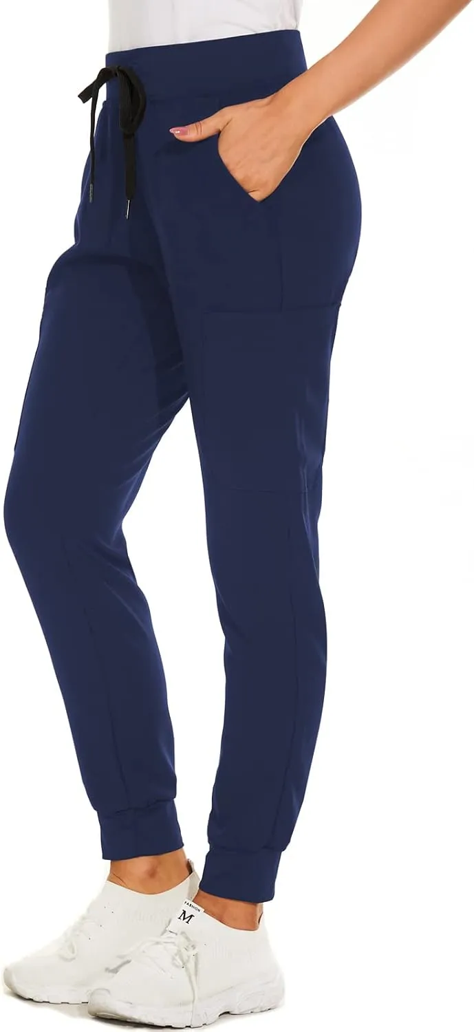 Jogger Scrub Pants for Women, Slim Fit & Anti-Wrinkle Jogger Scrubs