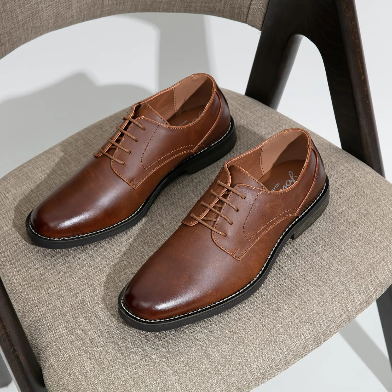 Jousen Men's Dress Shoes Retro Casual Dress Shoes for Men