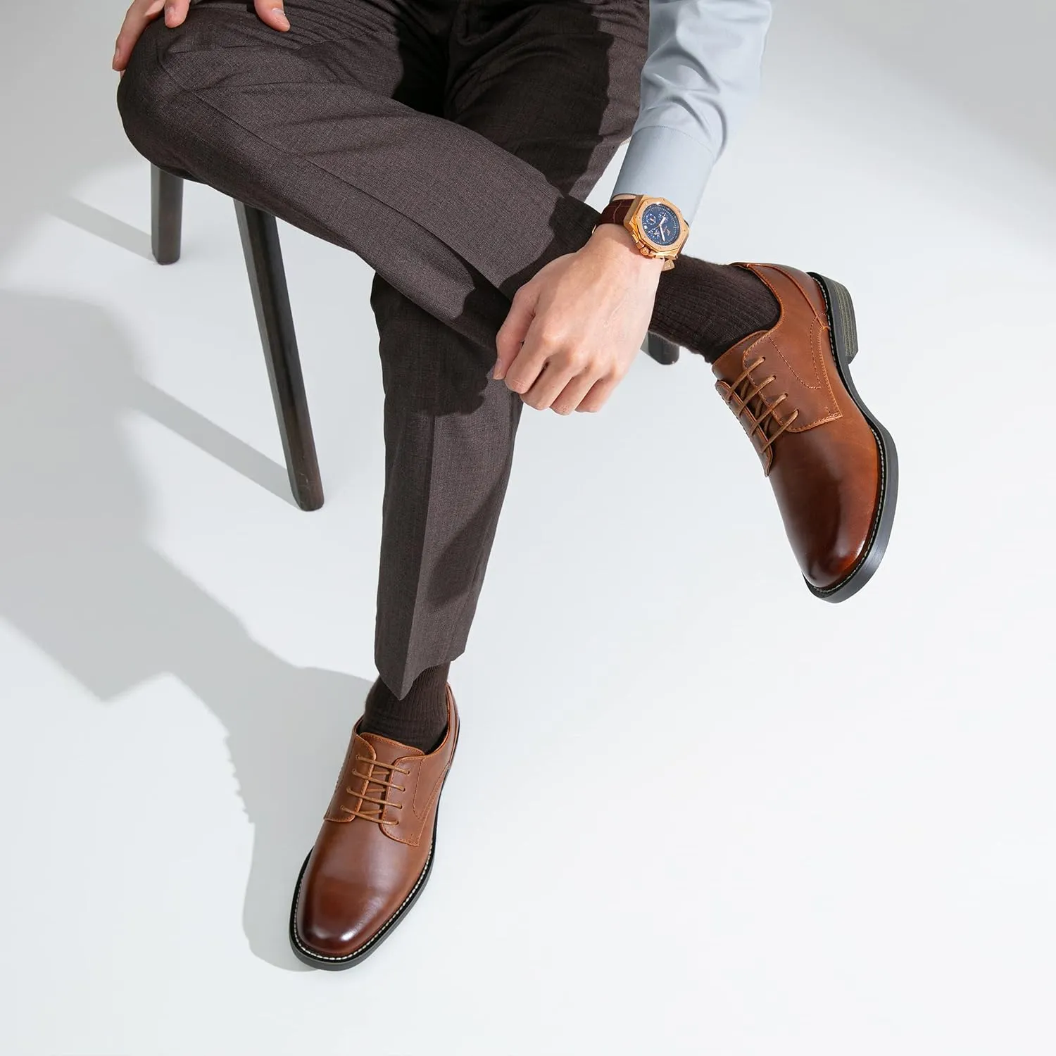 Jousen Men's Dress Shoes Retro Casual Dress Shoes for Men