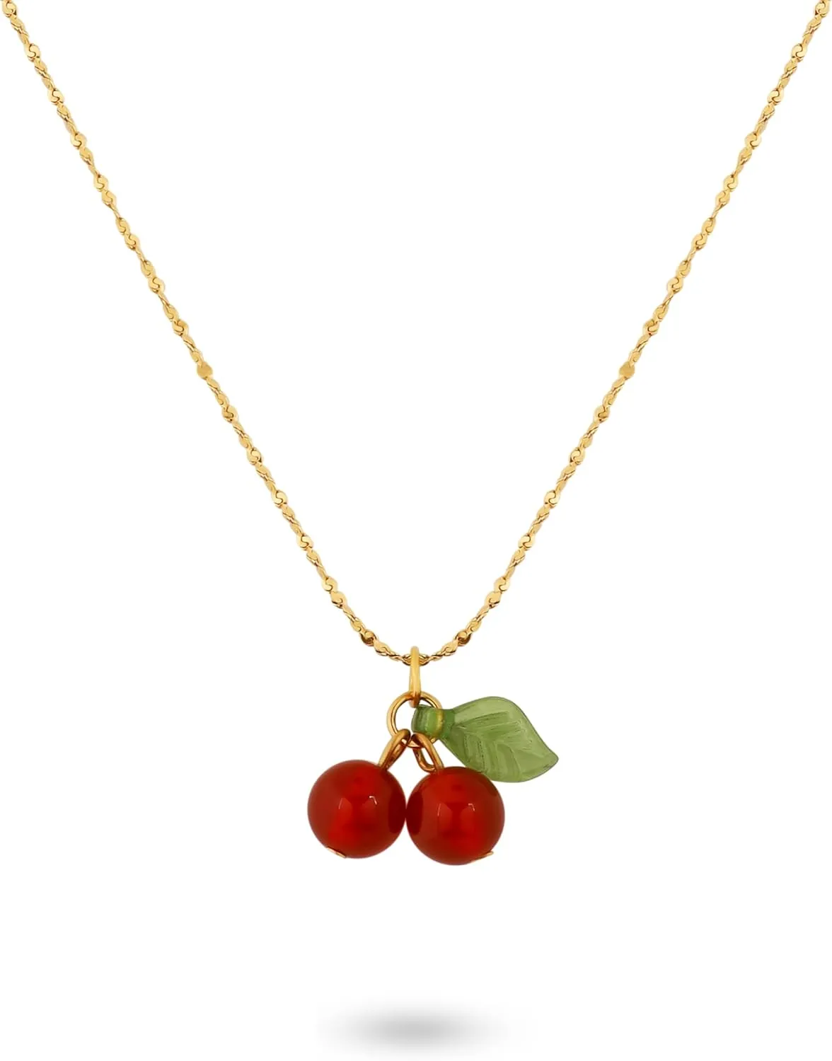 Kawaii Cute Dainty Gold Plated Fruit Food Pendant Necklaces, Simple Jewelry Accessories Gifts for Women Girls