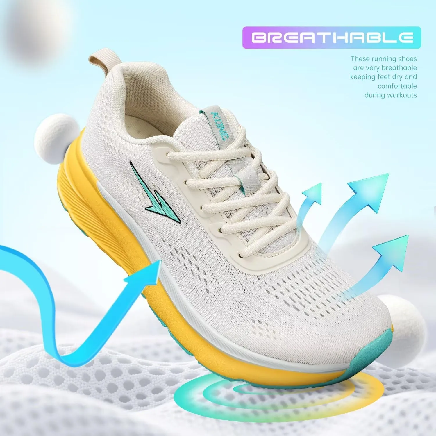KDN Men's Wide Toe Box Shoes Cushioned Road Running Shoes Non Slip Mens Walking Sneakers for Wide Feet Comfortable Athletic Gym Workout Shoes Wide Width