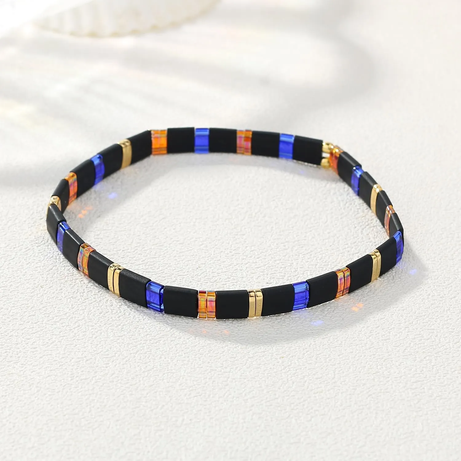 KELITCH Women Stretch Bracelets Tila Beaded Candy Colors Friendship Bracelets New