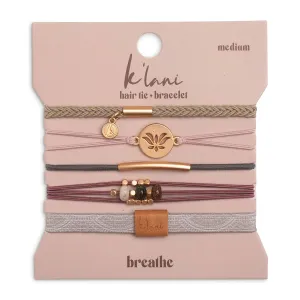 K'lani Breathe Bracelets for Women  Elastic Bracelets and Boho Hair Ties  Cute Hair Ties for Women and Hair Tie Accessories  Stylish Bracelets Boho Style for Hair and Wrist  Set of 5 (Medium)