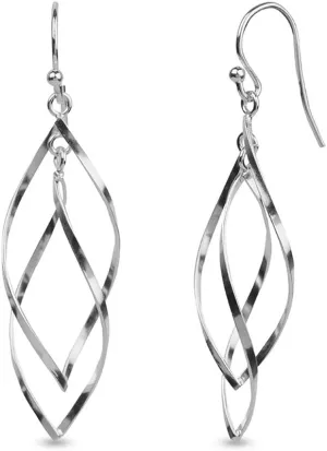 LeCalla 925 Sterling Silver Drop Earring | Lightweight Classic Linear Tear Drop Dangle Earrings | Silver Dangly Earrings Hypoallergenic Jewelry