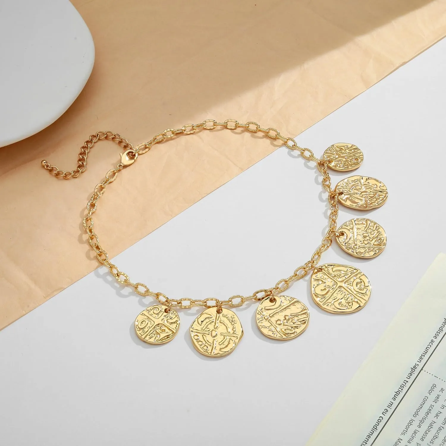 LILIE&WHITE Gold Heart Necklaces For Women With Different Heart Charms Gold Charm Sun Heart Necklace Coin Charms Fashion Jewelry Gift