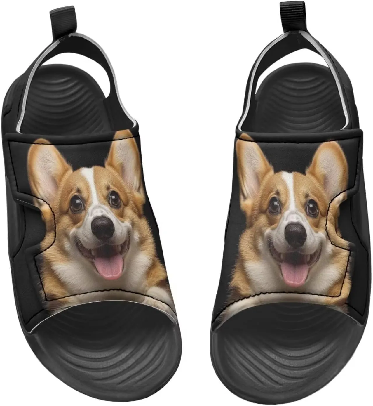 Little Kids Open Toe Summer Outtdoor Sport Sandals Art Cat and Puppy Water Shoes Lightweight Hiking Sandals