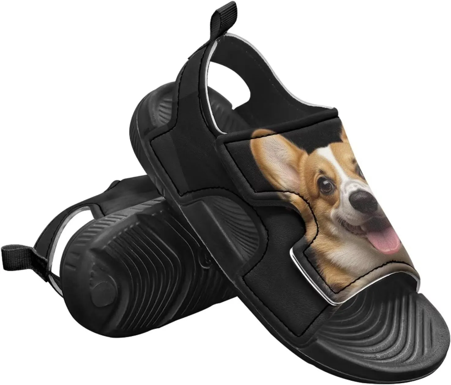 Little Kids Open Toe Summer Outtdoor Sport Sandals Art Cat and Puppy Water Shoes Lightweight Hiking Sandals