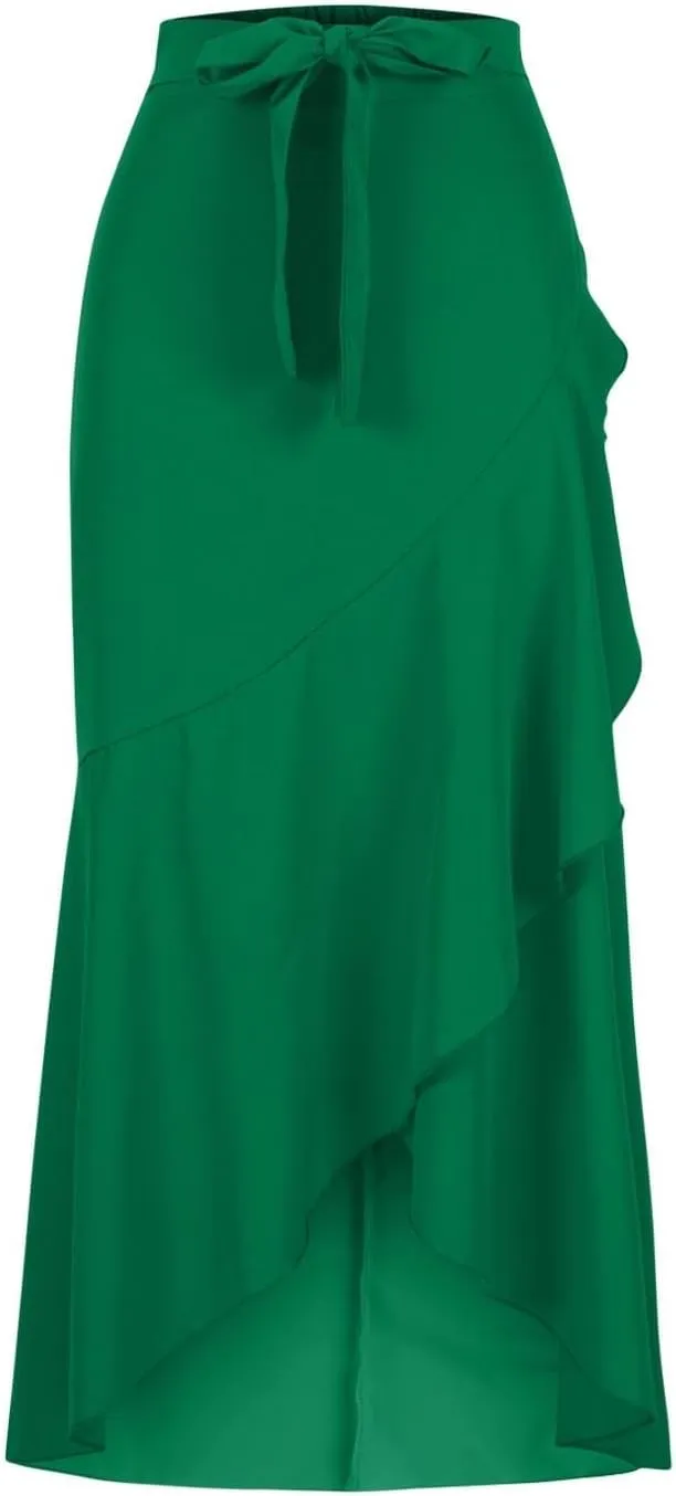 Loose Fit Skorts for Women Maxi Long Elegant Wrap High Cut Criss Cross Skort Women 2025