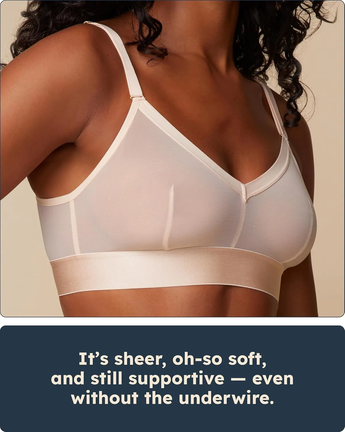 Luxe Mesh Triangle Bralette - Lightweight Mesh Bralette for Women