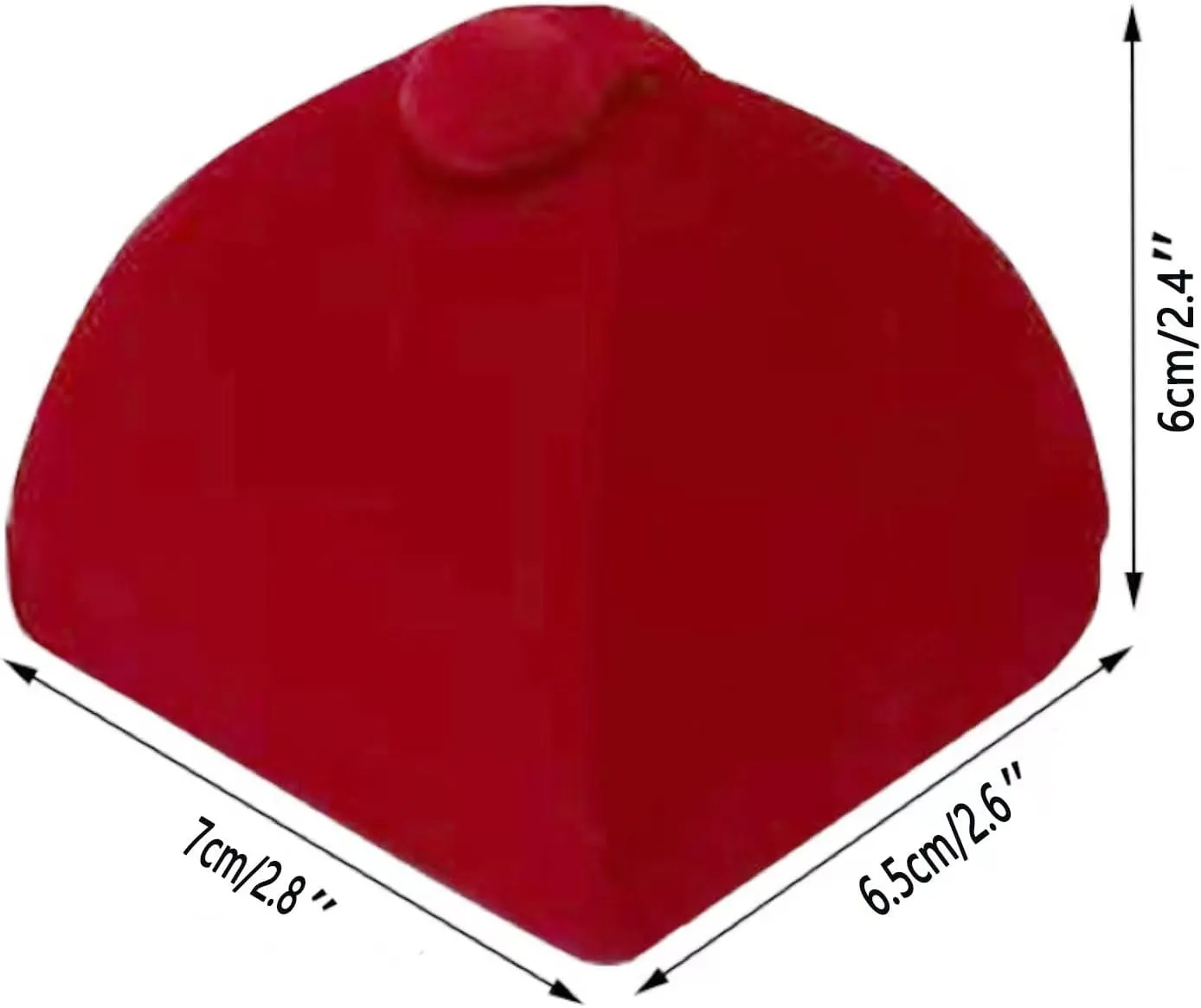Luxurious Unique Premium Grade Classic Red Velvet Jewelry Box Storage Case Packaging Double Ring Case (jewelry not included)