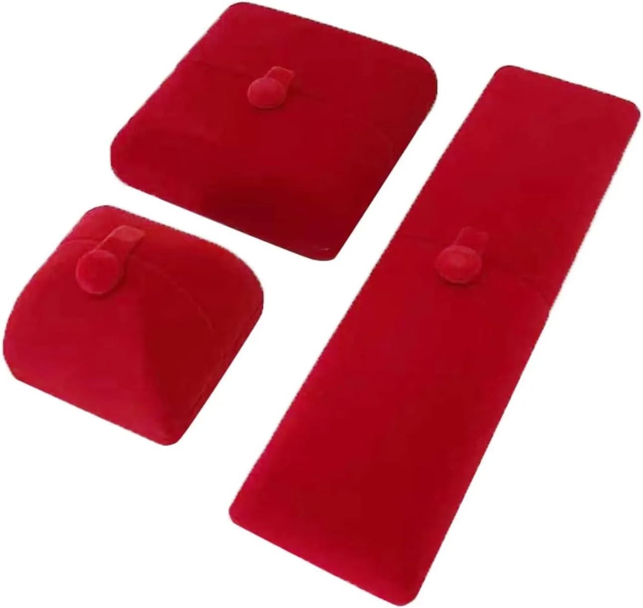 Luxurious Unique Premium Grade Classic Red Velvet Jewelry Box Storage Case Packaging Double Ring Case (jewelry not included)