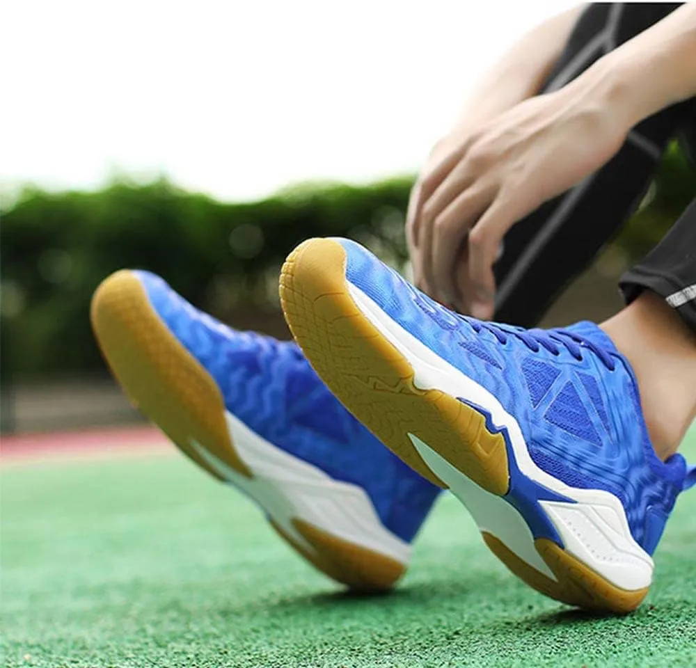 Maylrvjv Men's Badminton Shoes Lightweight Wear-Resistant Indoor Court Training Racketball Squash Tennis Athletic Shoes