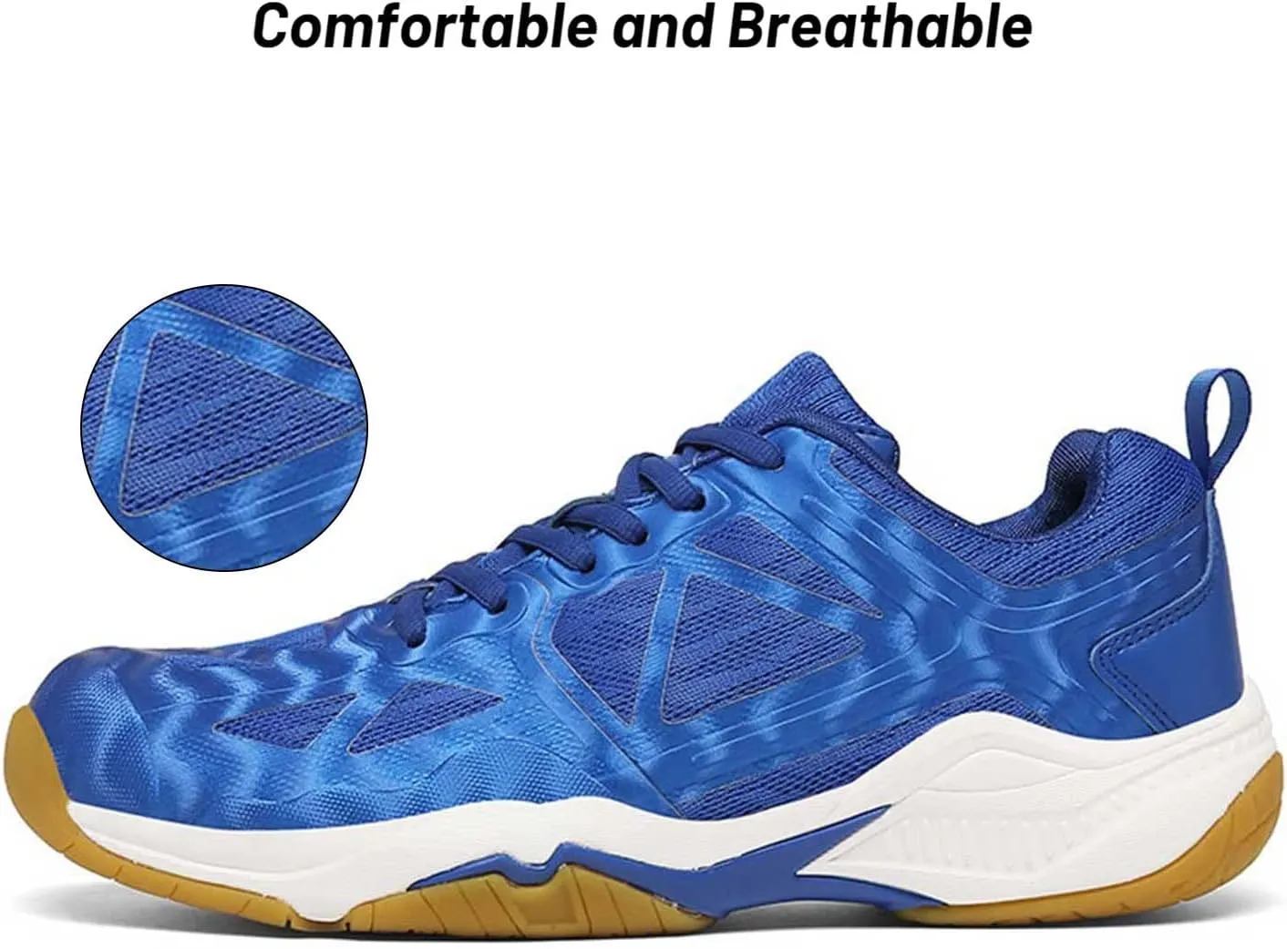 Maylrvjv Men's Badminton Shoes Lightweight Wear-Resistant Indoor Court Training Racketball Squash Tennis Athletic Shoes