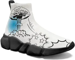 Men Women Slip-on Socks Sneakers Art Graffiti Painted Casual Shoes Tennis Running Shoes Plus Size 5-15