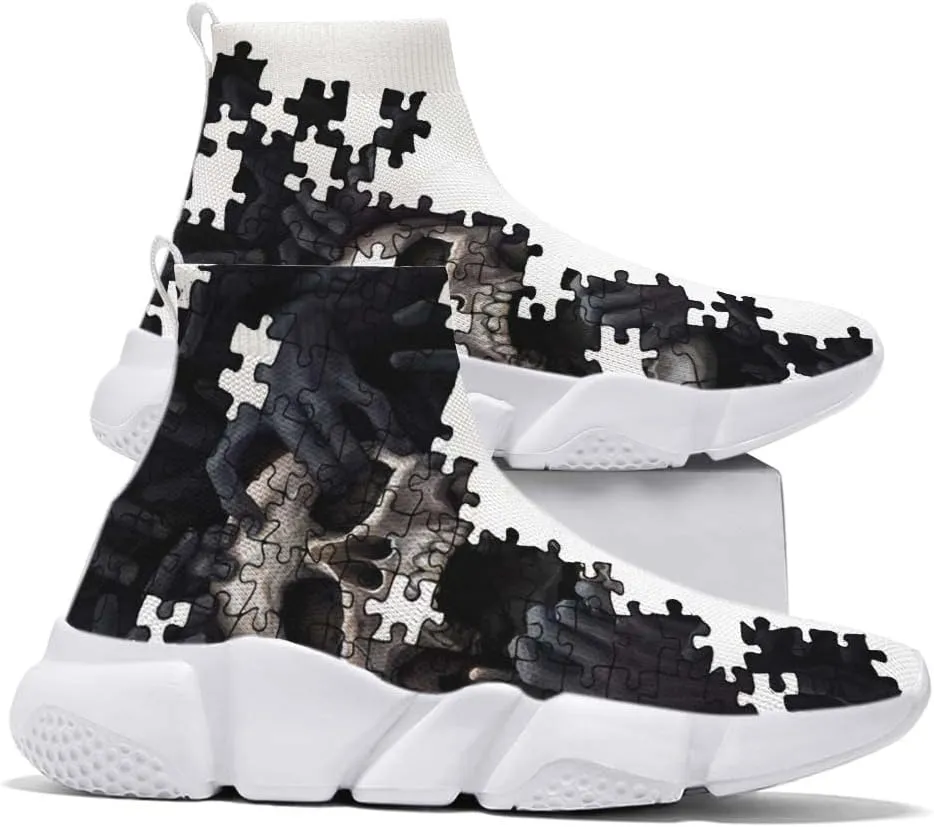 Men Women Slip-on Socks Sneakers Art Graffiti Painted Casual Shoes Tennis Running Shoes Plus Size 5-15