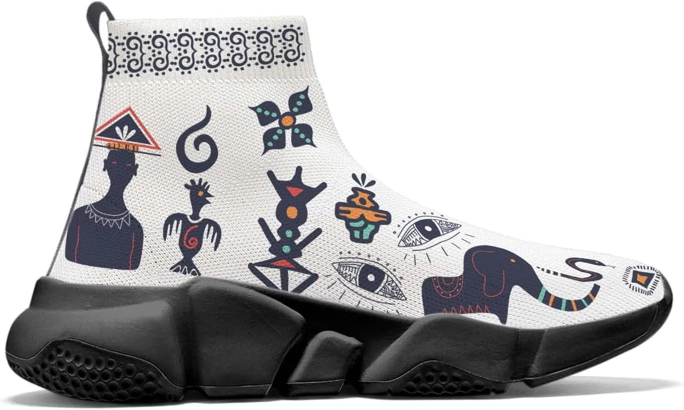 Men Women Slip-on Socks Sneakers Art Graffiti Painted Casual Shoes Tennis Running Shoes Plus Size 5-15
