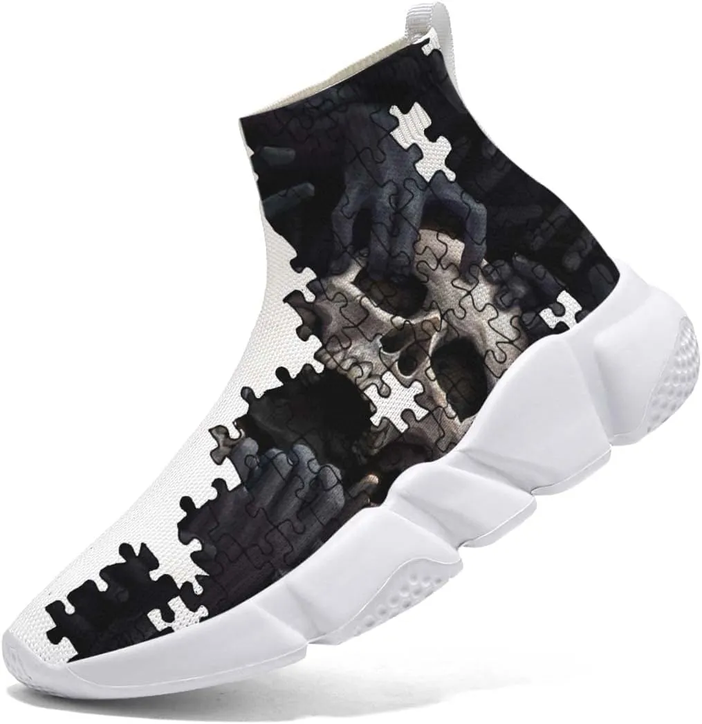 Men Women Slip-on Socks Sneakers Art Graffiti Painted Casual Shoes Tennis Running Shoes Plus Size 5-15
