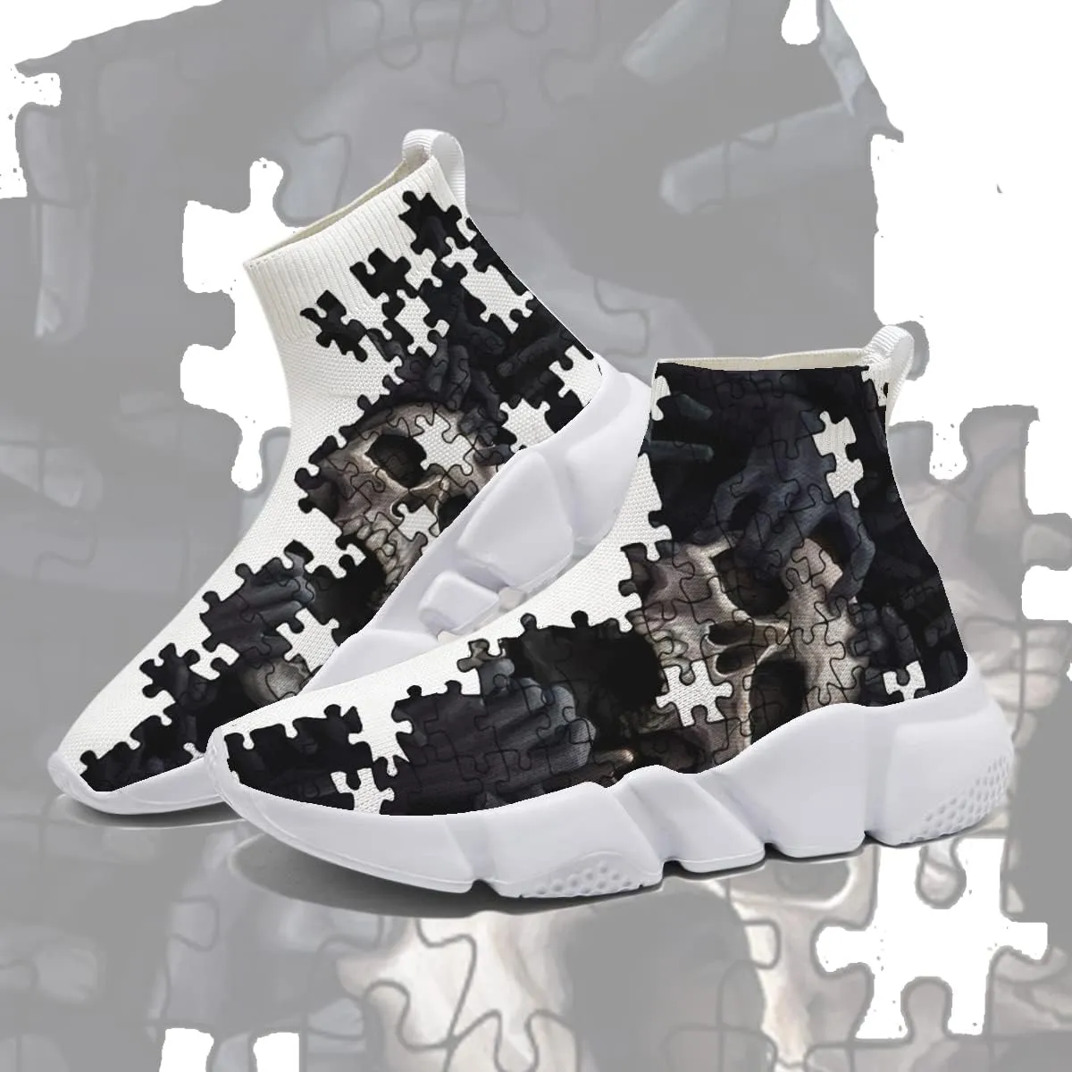 Men Women Slip-on Socks Sneakers Art Graffiti Painted Casual Shoes Tennis Running Shoes Plus Size 5-15