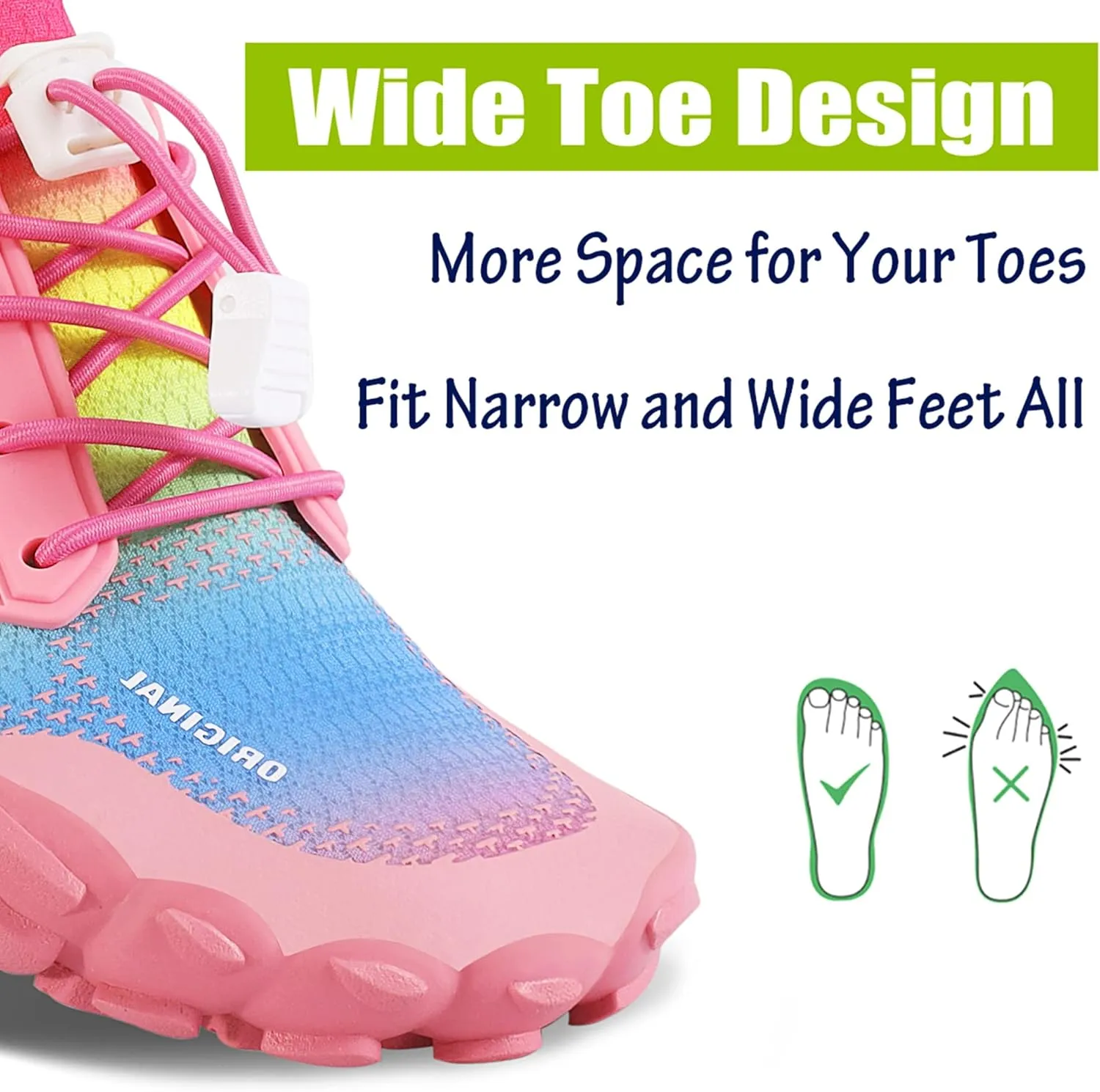 Men Women Water Sports Shoes Slip-on Quick Dry Aqua Swim Shoes for Pool Beach Surf Walking Water Park