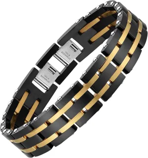 mens bracelet Surgical Grade Steel Men's Wide Link Stylish Bracelets for Men, Adjustable - 3 Colors to Choose from  men's bracelets