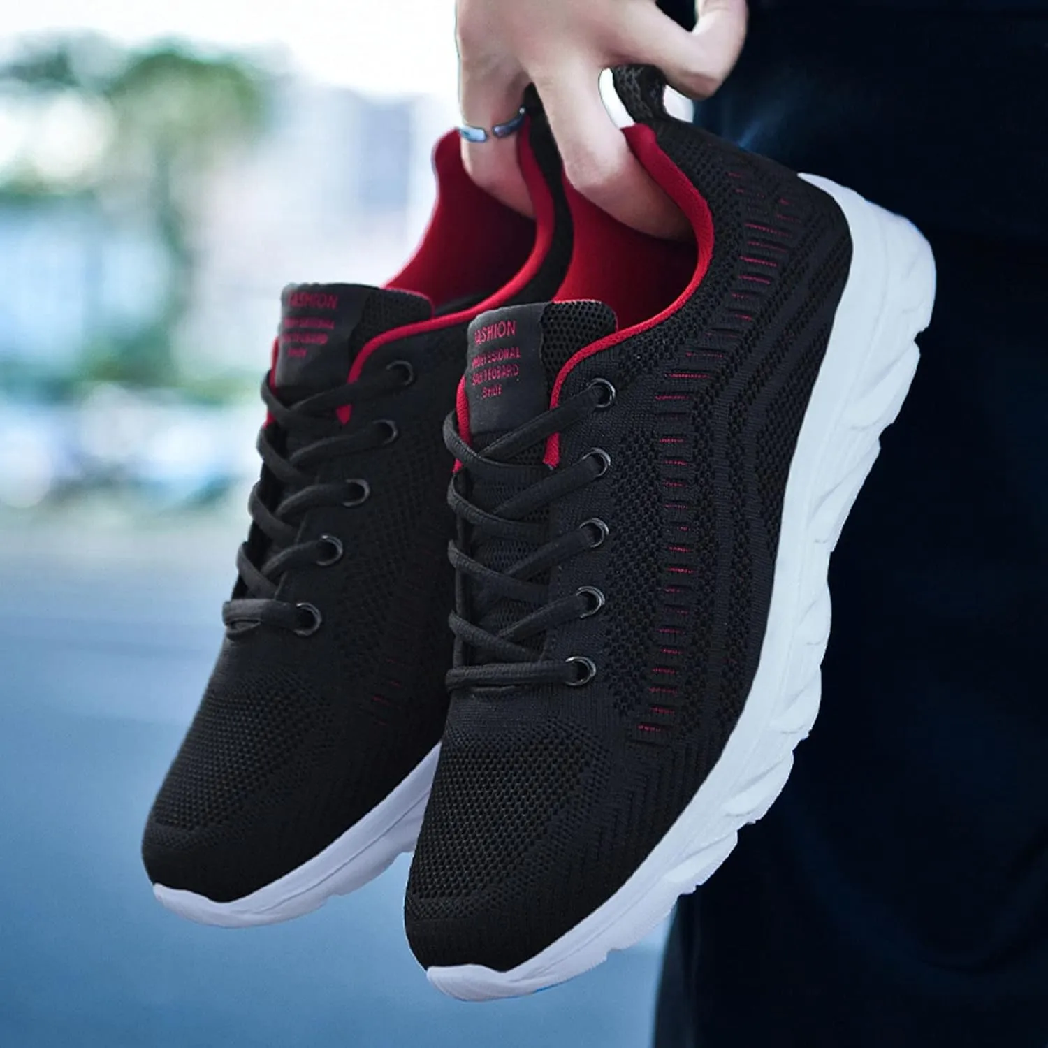 Men's Breathable Mesh Running Shoes Breathable Mesh Comfortable Tennis Shoe Men's Classic Casual Walking Shoes