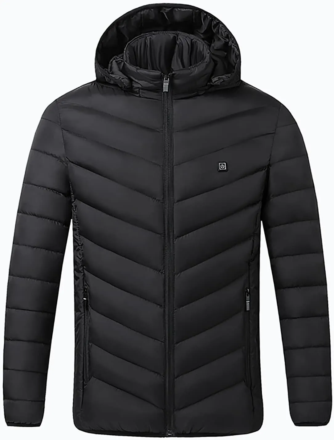Men's Heated Jacket Lightweight Heating Jackets 2 Areas AI Heating Down Jacket Quilted Long Sleeve Winter Coat