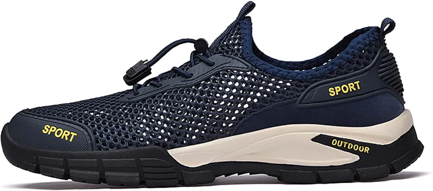 Men's mesh Hiking Sneakers,Lightweight and Breathable Men's mesh Walking Shoes,Barefoot Shoes,Men's Sandals,Non-Slip wear-Resistant,Durable