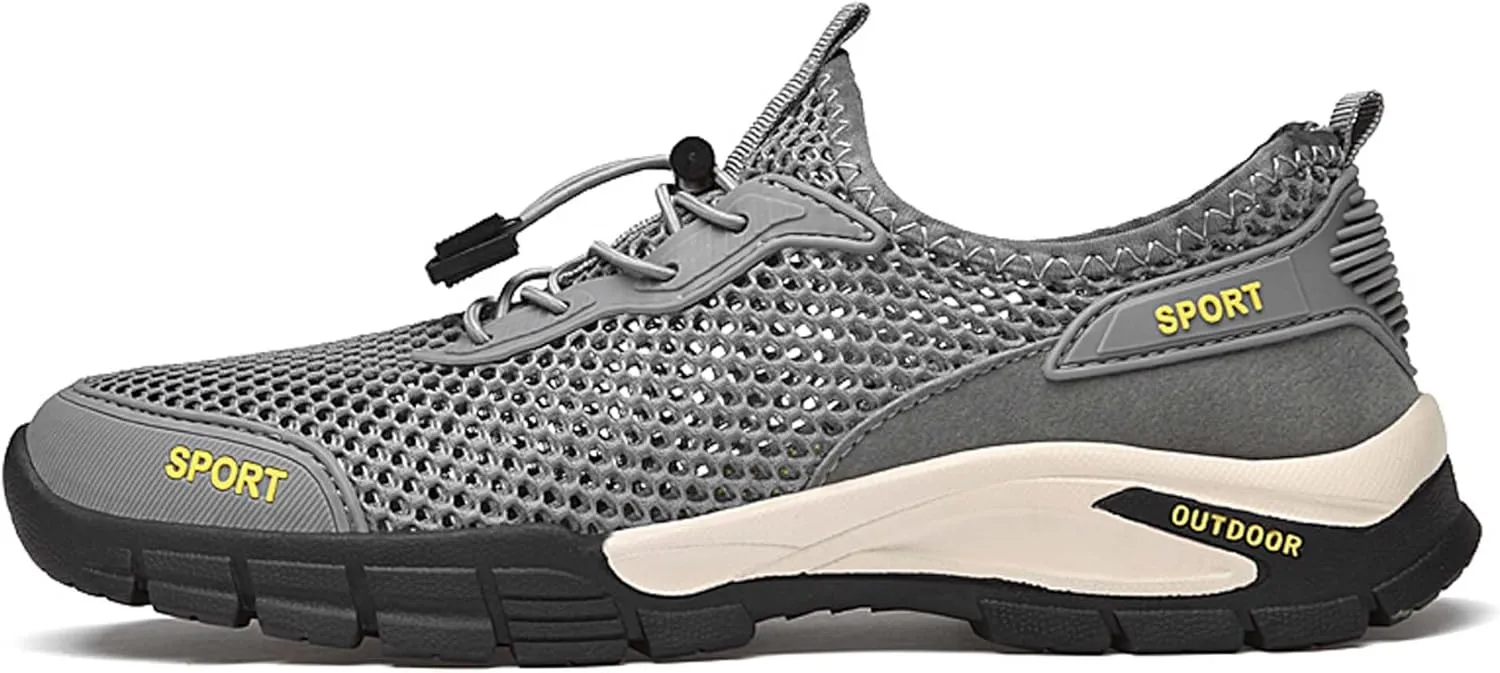 Men's mesh Hiking Sneakers,Lightweight and Breathable Men's mesh Walking Shoes,Barefoot Shoes,Men's Sandals,Non-Slip wear-Resistant,Durable