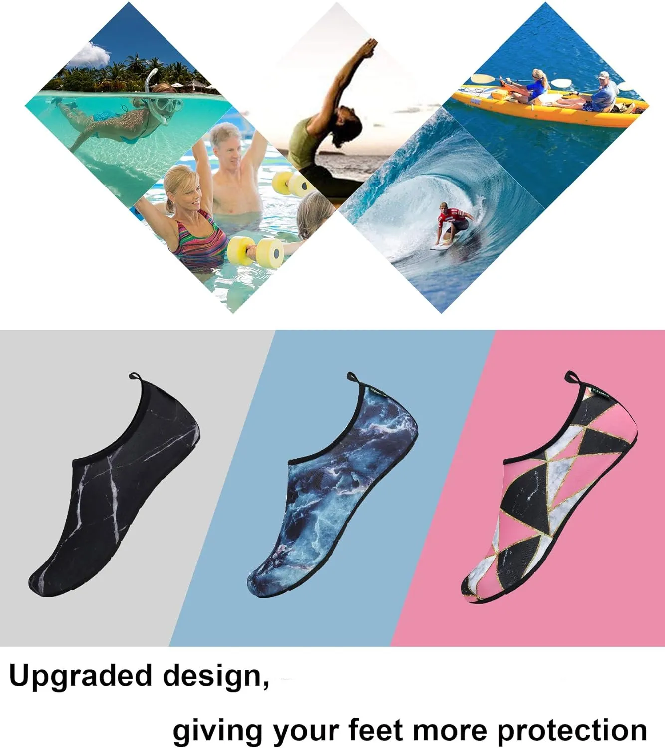 Mens Womens Quick Dry Barefoot Beach Pool Swim Diving Surf Aqua Sports Walking Yoga Water Shoes