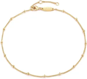 MEVECCO Anklet for Women Gold Chain 14K Gold Plated Dainty Boho Beach Summer Simple Foot Jewelry Ankle Bracelet