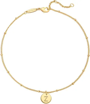 MEVECCO Dainty Gold Beaded Anklets for Women Initial Anklet Bracelets Gold Plated Boho Beach Disc Foot Chain Ankle Bracelet for Women Jewelry Gifts