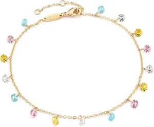MEVECCO Dainty Gold Link Chain Anklet,14K Gold Plated Handmade Cute Dainty Anklet for Women