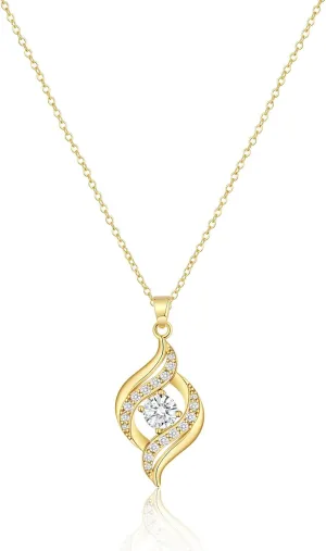 MIDEEO Diamond Necklaces for Women,Dainty 14k Gold Plated/Sterling Silver Choker Love Heart Gold Necklace Simple CZ Jewelry Silver Necklaces for Women Trendy Gifts
