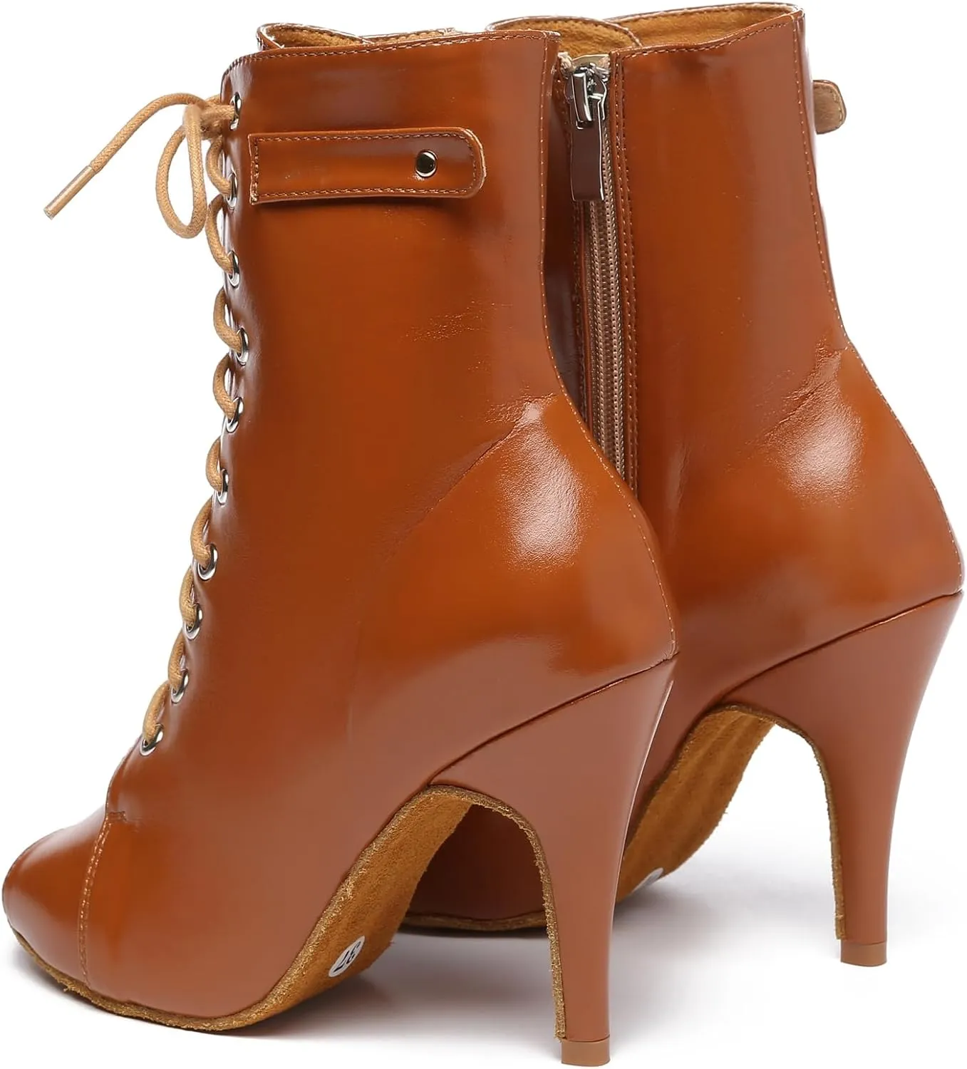 Minishion Comfortable Dance Shoes for Women Sexy Peep Toe Wedding Evening Ankle Booties