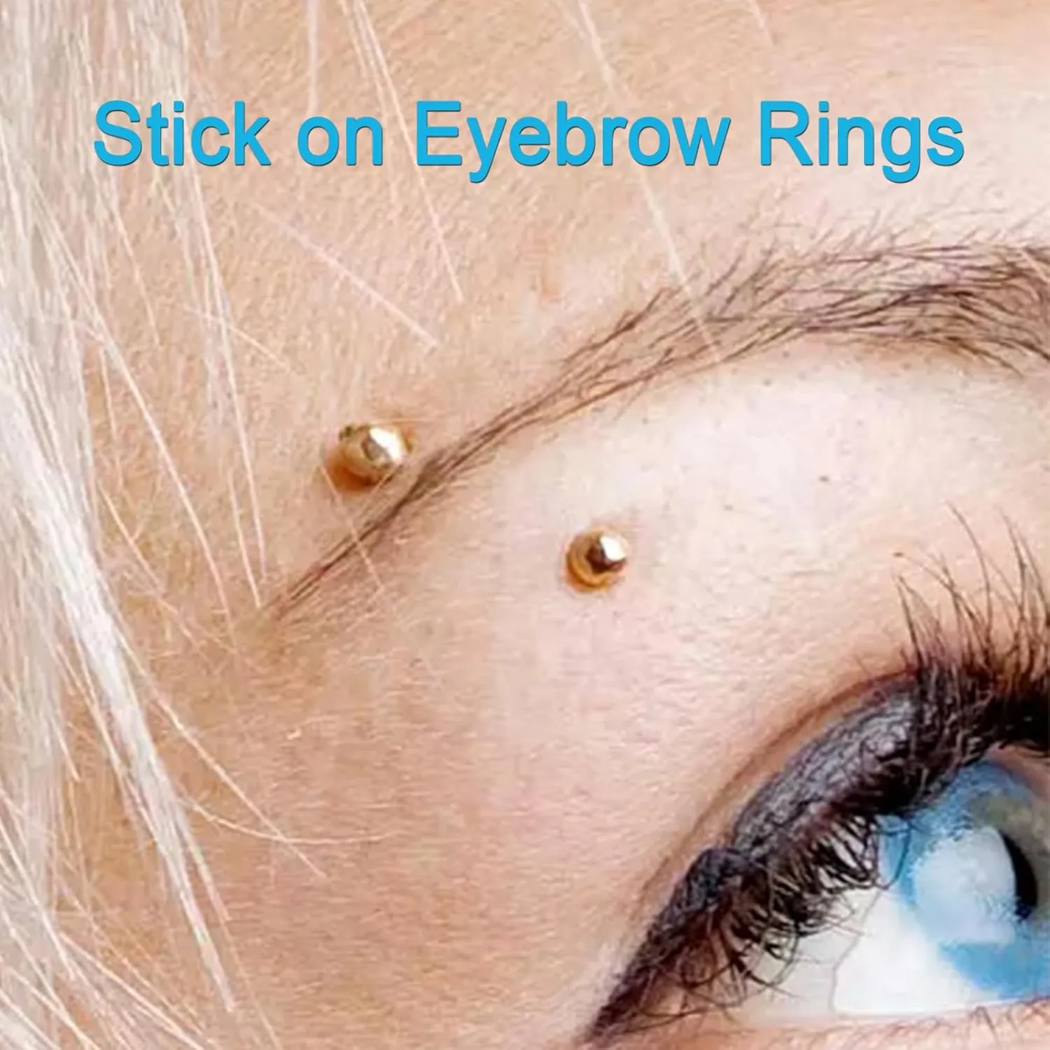 MODRSA Fake Nose Stud Fake Nose Ring Stud Fake Nose Piercing Fake Lip Ring Fake Earrings Stud Silver Gold Fake Cartilage Helix Earring Clip on Earring Hoop Fake Eyebrow Ring Fake Bridge Piercing