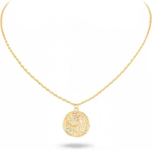 Montana West x Wrangler Gold Plated Pendant Necklace for Women, 18k Gold Plated Lightweight Chain Dainty Jewelry